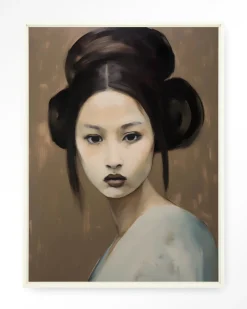 Urban Cotton Wandkleden|Wandkleed Tsuru in maat en frame naar keuze