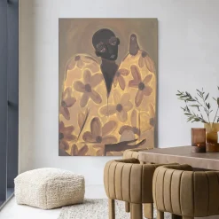 Urban Cotton Wandkleden|Wandkleed Twins in maat en frame naar keuze