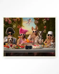 Urban Cotton Wandkleden|Wandkleed Uptown Table in maat en frame naar keuze