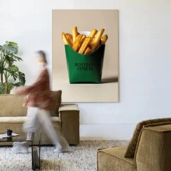 Urban Cotton Wandkleden|Wandkleed Veneta Fries in maat en frame naar keuze