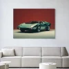 Urban Cotton Wandkleden|Wandkleed Vintage Lamborghini in maat en frame naar keuze