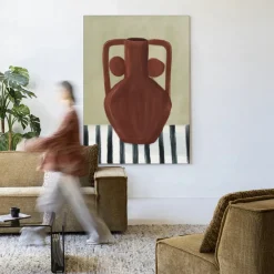 Urban Cotton Wandkleden|Wandkleed Vivid Vase 10 in maat en frame naar keuze