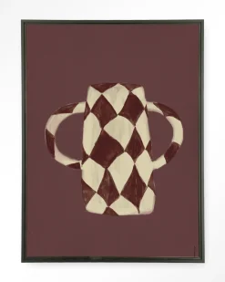 Urban Cotton Wandkleden|Wandkleed Vivid Vase 07 in maat en frame naar keuze