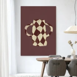 Urban Cotton Wandkleden|Wandkleed Vivid Vase 07 in maat en frame naar keuze