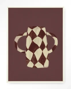 Urban Cotton Wandkleden|Wandkleed Vivid Vase 07 in maat en frame naar keuze