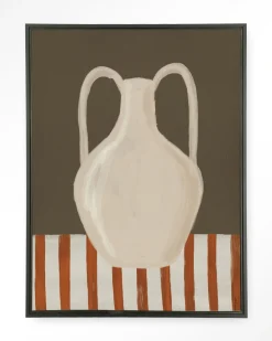 Urban Cotton Wandkleden|Wandkleed Vivid Vase 06 in maat en frame naar keuze