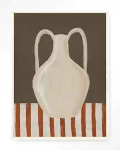 Urban Cotton Wandkleden|Wandkleed Vivid Vase 06 in maat en frame naar keuze