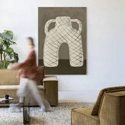 Urban Cotton Wandkleden|Wandkleed Vivid Vase 05 in maat en frame naar keuze