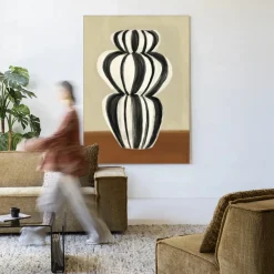 Urban Cotton Wandkleden|Wandkleed Vivid Vase 03 in maat en frame naar keuze