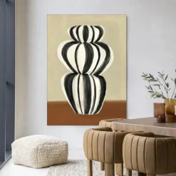 Urban Cotton Wandkleden|Wandkleed Vivid Vase 03 in maat en frame naar keuze