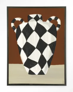 Urban Cotton Wandkleden|Wandkleed Vivid Vase 01 in maat en frame naar keuze