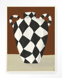 Urban Cotton Wandkleden|Wandkleed Vivid Vase 01 in maat en frame naar keuze