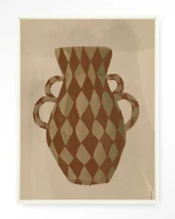 Urban Cotton Wandkleden|Wandkleed Vivid Vase 08 in maat en frame naar keuze