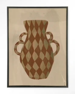 Urban Cotton Wandkleden|Wandkleed Vivid Vase 08 in maat en frame naar keuze