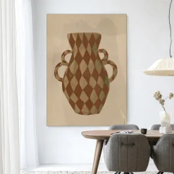 Urban Cotton Wandkleden|Wandkleed Vivid Vase 08 in maat en frame naar keuze