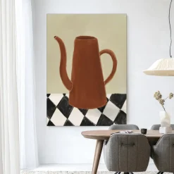 Urban Cotton Wandkleden|Wandkleed Vivid Vase 02 in maat en frame naar keuze