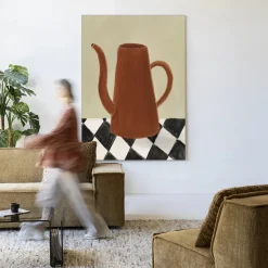 Urban Cotton Wandkleden|Wandkleed Vivid Vase 02 in maat en frame naar keuze