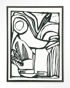 Urban Cotton Wandkleden|Wandkleed Vogel in maat en frame naar keuze