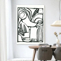 Urban Cotton Wandkleden|Wandkleed Vogel in maat en frame naar keuze