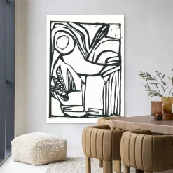 Urban Cotton Wandkleden|Wandkleed Vogel in maat en frame naar keuze