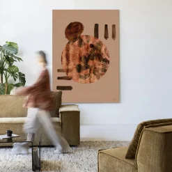 Urban Cotton Wandkleden|Wandkleed Wabi-Sabi Lifelines in maat en frame naar keuze