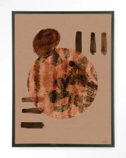 Urban Cotton Wandkleden|Wandkleed Wabi-Sabi Lifelines in maat en frame naar keuze