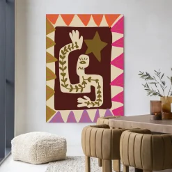 Urban Cotton Wandkleden|Wandkleed Wave in maat en frame naar keuze