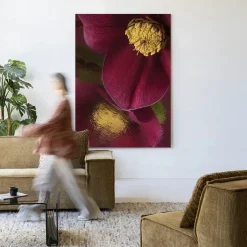 Urban Cotton Wandkleden|Wandkleed Weerspiegeling Van Een Kerstroos in maat en frame naar keuze