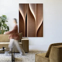 Urban Cotton Wandkleden|Wandkleed Whispering Curves in maat en frame naar keuze