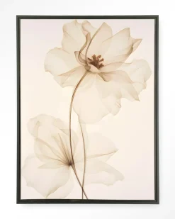 Urban Cotton Wandkleden|Wandkleed White Flowers in maat en frame naar keuze