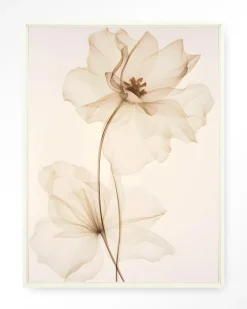 Urban Cotton Wandkleden|Wandkleed White Flowers in maat en frame naar keuze