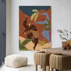 Urban Cotton Wandkleden|Wandkleed Wild Rhythm in maat en frame naar keuze