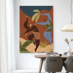 Urban Cotton Wandkleden|Wandkleed Wild Rhythm in maat en frame naar keuze