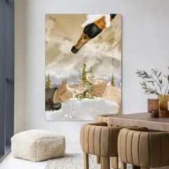 Urban Cotton Wandkleden|Wandkleed Winter Champagne in maat en frame naar keuze