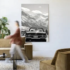 Urban Cotton Wandkleden|Wandkleed Winter Road in maat en frame naar keuze