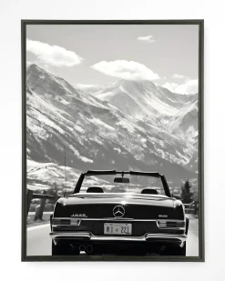 Urban Cotton Wandkleden|Wandkleed Winter Road in maat en frame naar keuze