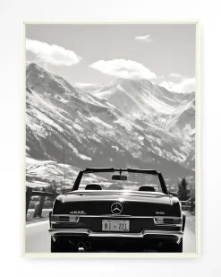 Urban Cotton Wandkleden|Wandkleed Winter Road in maat en frame naar keuze