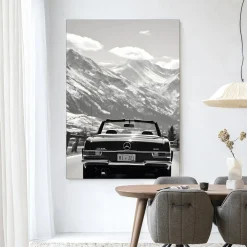 Urban Cotton Wandkleden|Wandkleed Winter Road in maat en frame naar keuze