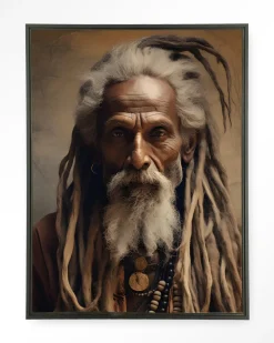 Urban Cotton Wandkleden|Wandkleed Wise Man in maat en frame naar keuze