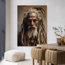 Urban Cotton Wandkleden|Wandkleed Wise Man in maat en frame naar keuze