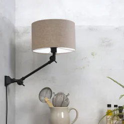 it's about RoMi Wandlampen|Wandlamp Amsterdam Met stoffen kap, 65cm