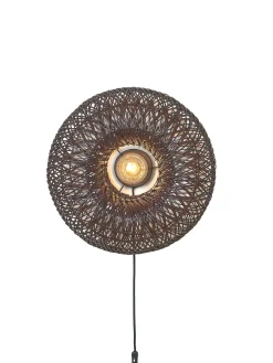 GOOD&MOJO Wandlampen|Wandlamp Arizona Bamboe, 50cm Burgundy