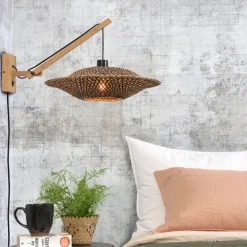 GOOD&MOJO Wandlampen|Wandlamp Bali 44cm, Bamboe Naturel