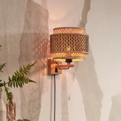 GOOD&MOJO Wandlampen|Wandlamp Bhutan Bamboe, 25cm