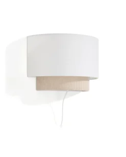 Kave Home Wandlampen|Wandlamp Bianella Rib Velvet, kleur Beige