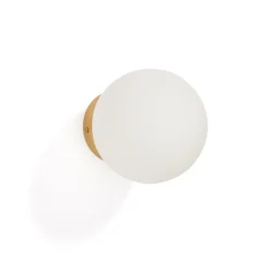 Kave Home Wandlampen|Wandlamp Brisia Glas en messing Wit