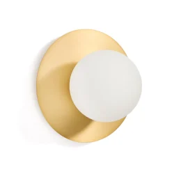 Kave Home Wandlampen|Wandlamp Brisia Glas en messing Wit