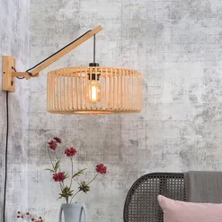 GOOD&MOJO Wandlampen|Wandlamp Bromo 40cm, Bamboe Naturel