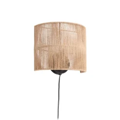 Kave Home Wandlampen|Wandlamp Canar Jute, kleur Naturel