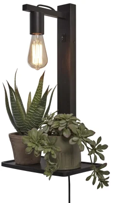 GOOD&MOJO Wandlampen|Wandlamp Flores Met plankje, Bamboe